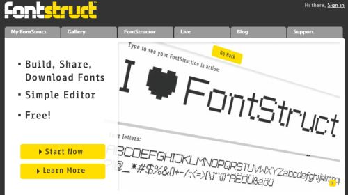 Fontstruct website screenshot