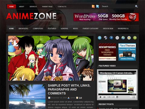 animezone wp template