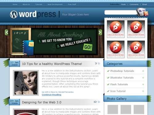 Preview Blues WP theme