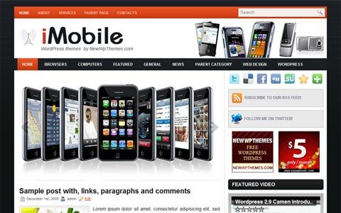 iMobile wp Template