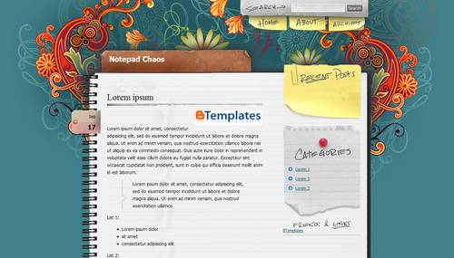 Notepad Chaos wp Template