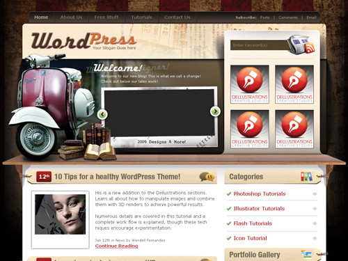 Preview Vintage WP theme