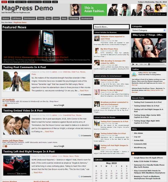 coremag wordpress template