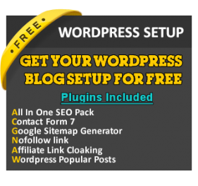 Free wordpress blog setup