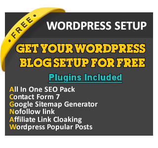 Free wordpress blog setup