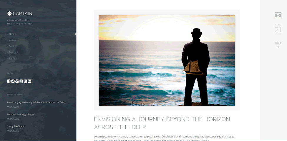Captain responsive wordpress theme