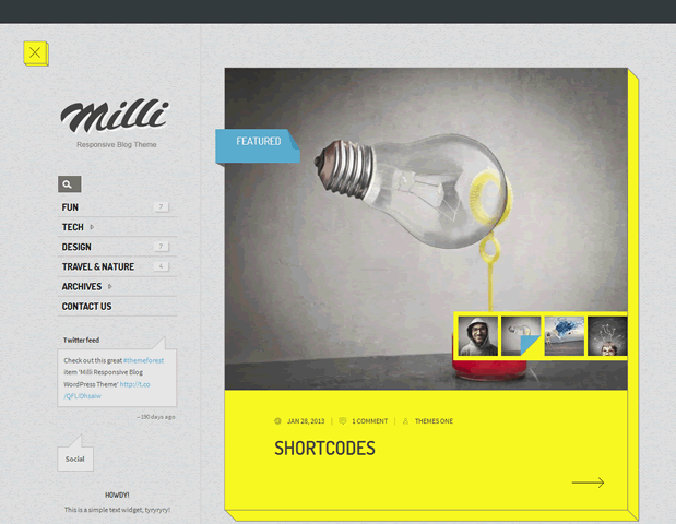 Milli responsive wordpress theme