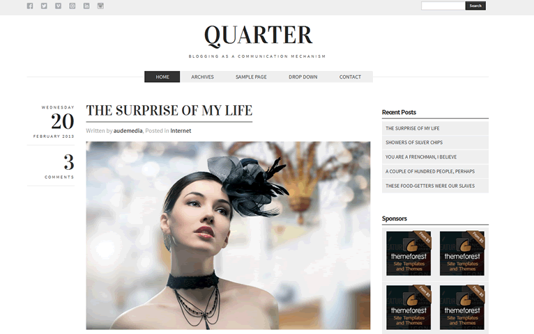 Quarter responsive wordpress theme