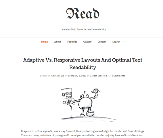 Read responsive wordpress theme